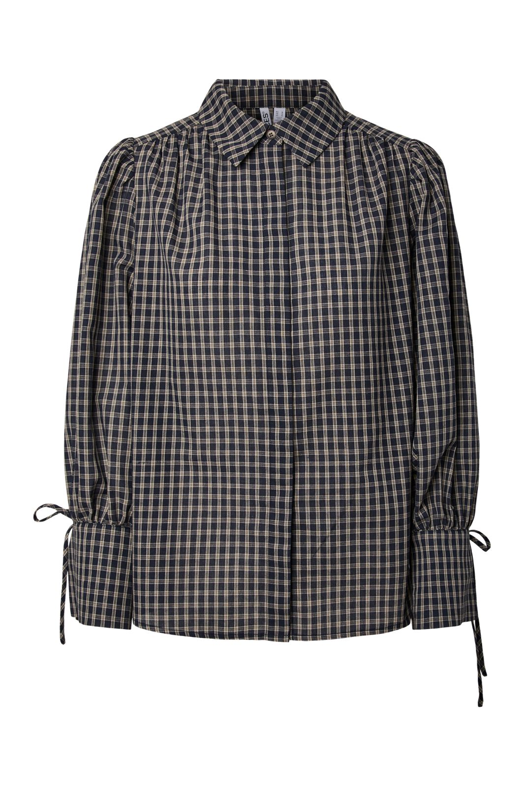 Pieces - Pcjuna Ls Pleated Detail Shirt Wnv - 5179492 Maritime Blue Birch