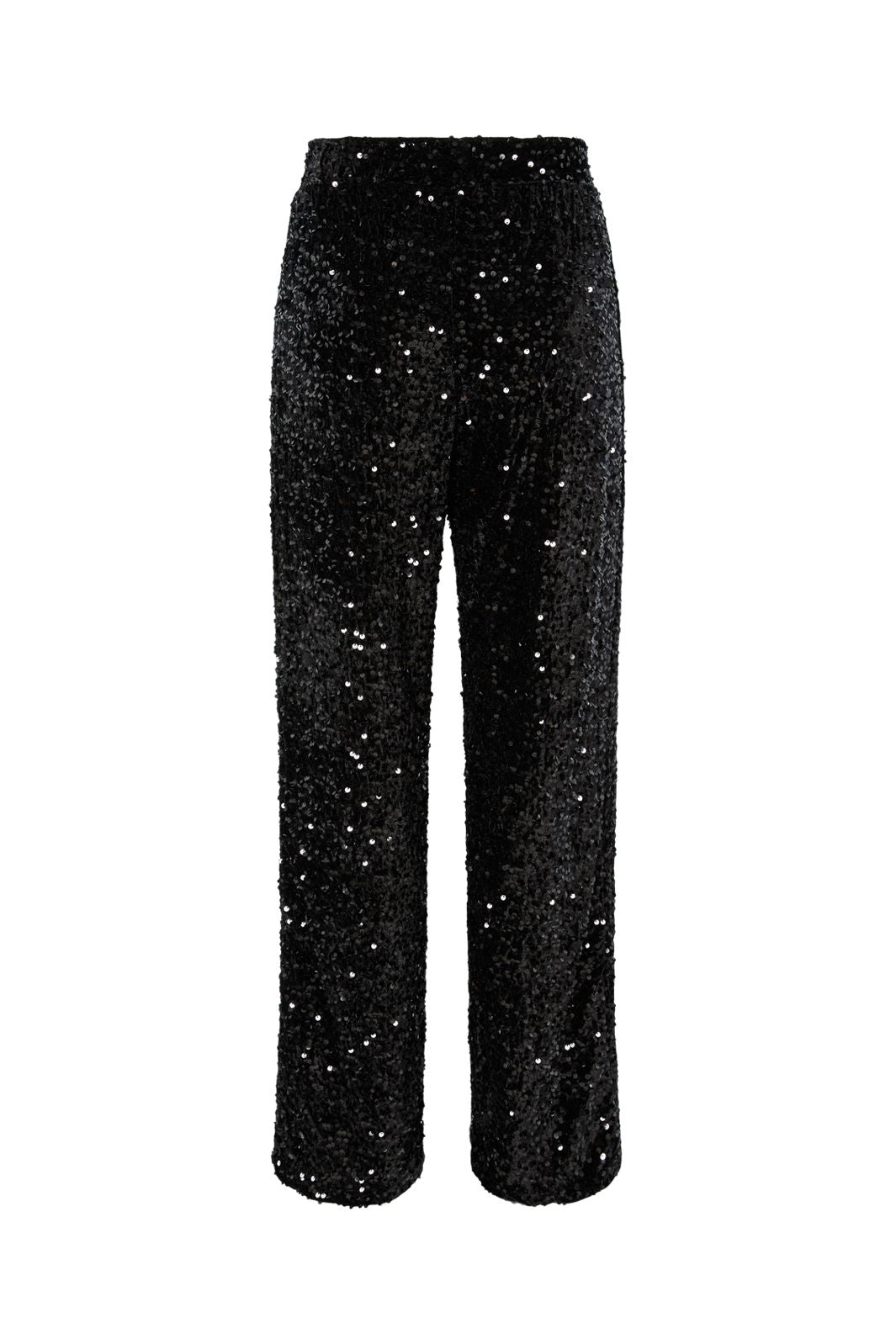 Pieces - Pckam Wide Pant - 4617668 Black Black Sequins