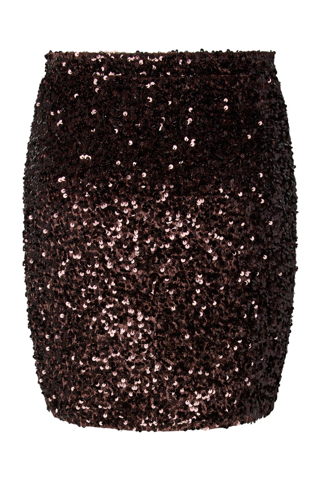 Pieces - Pckammy New Short Skirt - 5168946 Chicory Coffee Brown Sequins