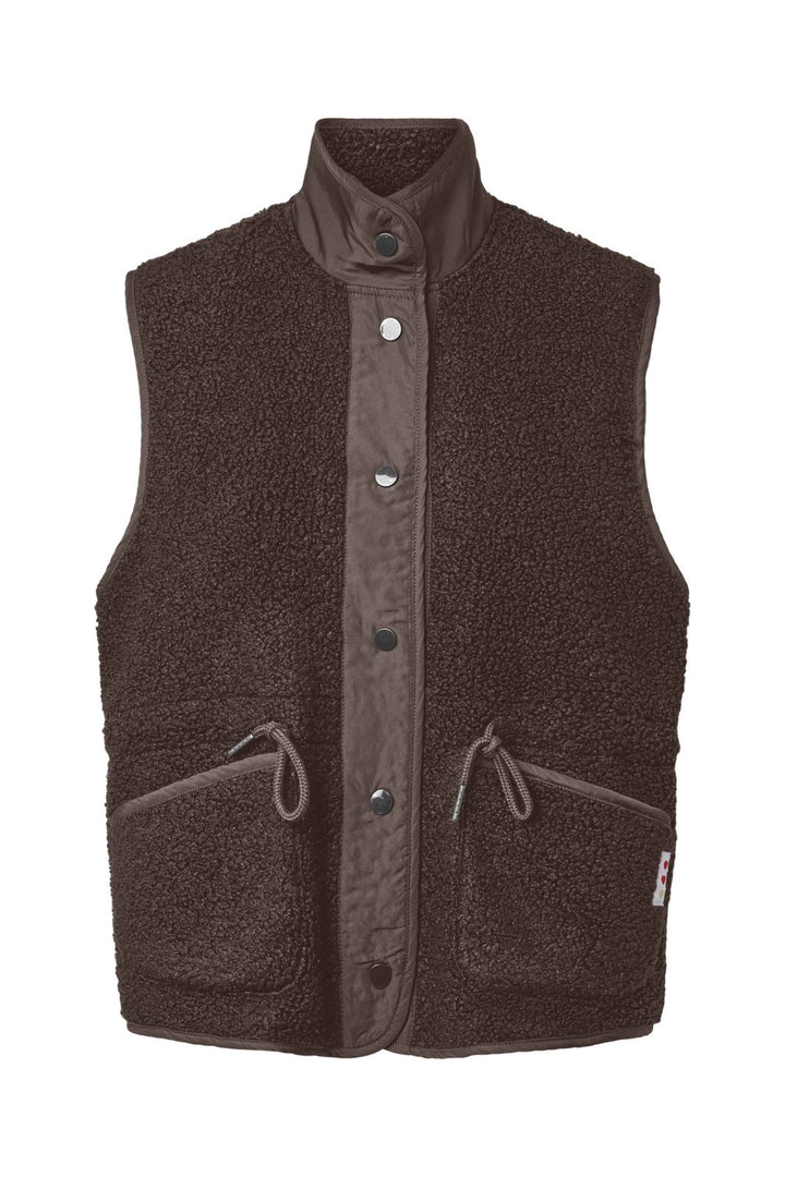 Pieces - Pckatty High Neck Vest - 5196985 Hot Fudge