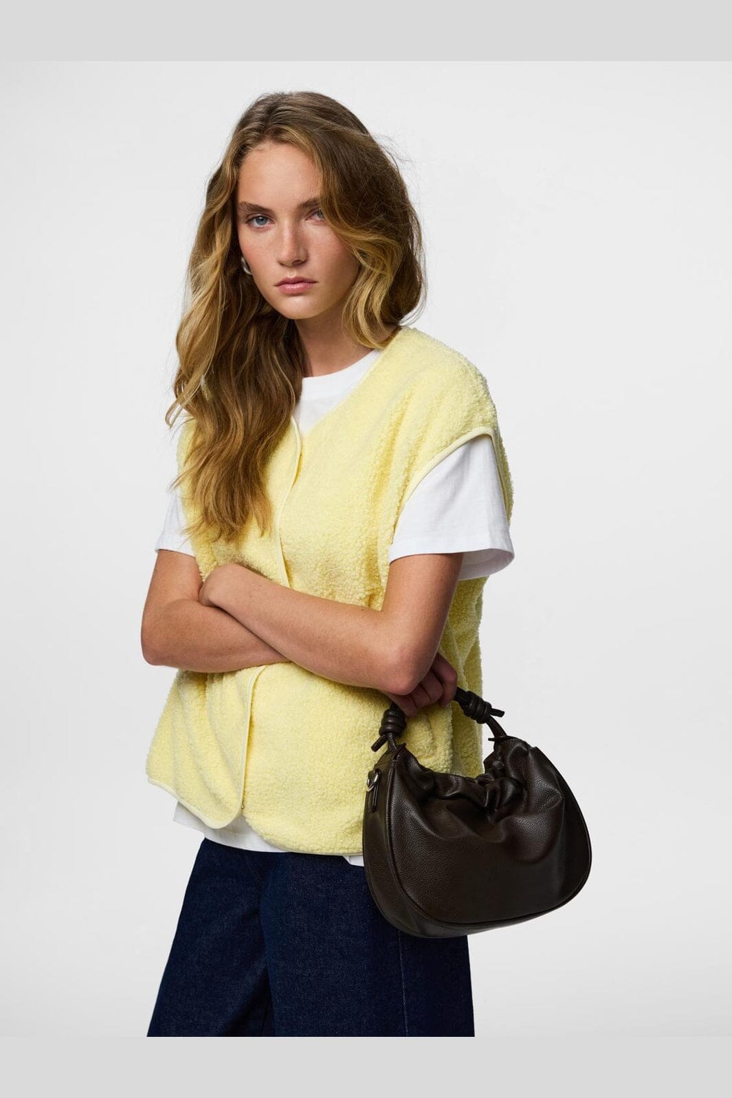 Pieces - Pckatty Teddy Vest - 5044065 French Vanilla