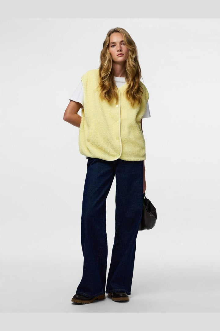 Pieces - Pckatty Teddy Vest - 5044065 French Vanilla