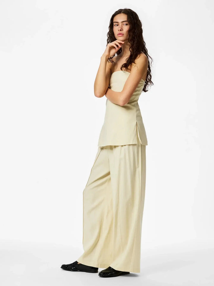 Pieces - Pcmajse Wide Pants Pp - 5040797 Birch Bukser 