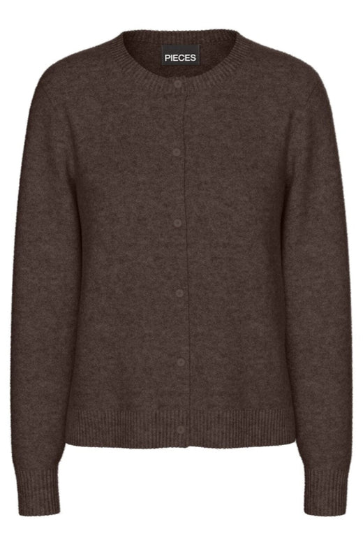 Pieces - Pcmalou Ls Knit Cardigan - 4864700 Hot Fudge Melange Cardigans 