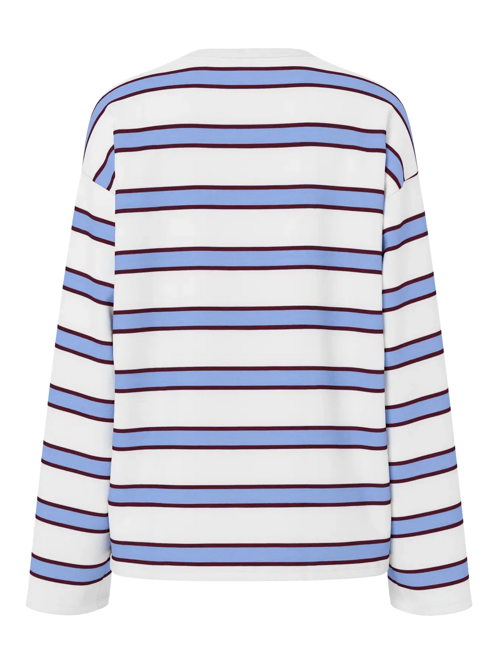 Pieces - Pcmila Ls Loose Tee - 4902154 Hydrangea Winetasting/Cloud Dancer T-shirts 