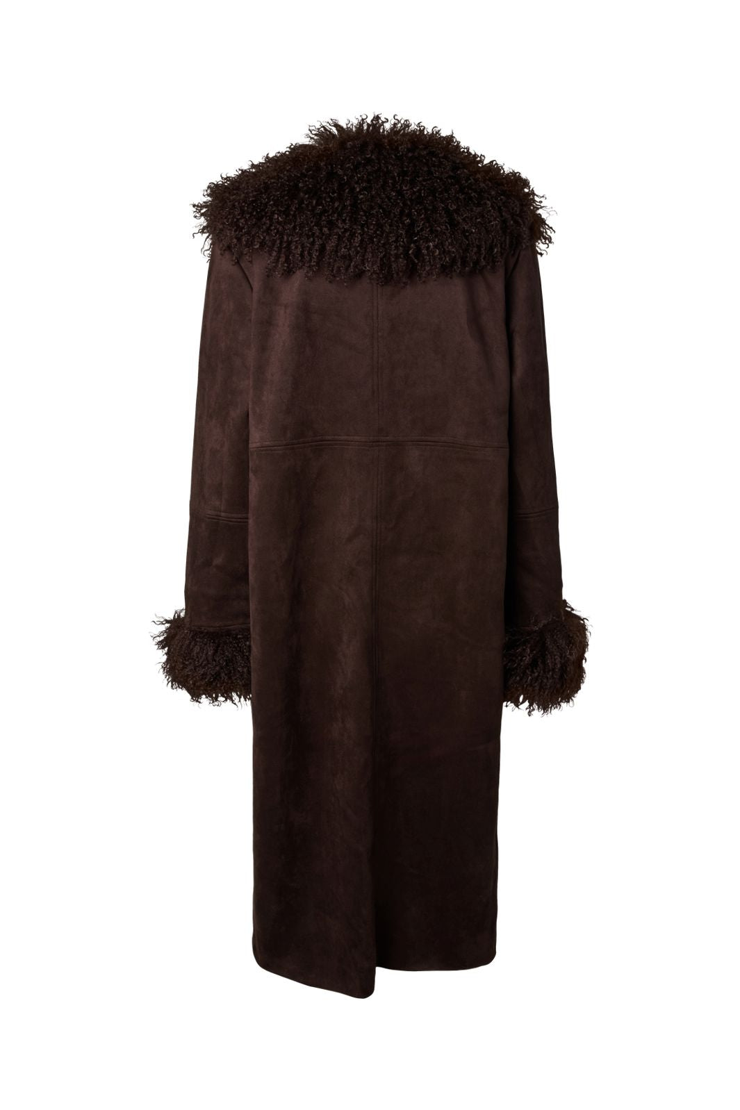 Pieces - Pcnanna Brushed Long Jacket - 5166580 Hot Fudge