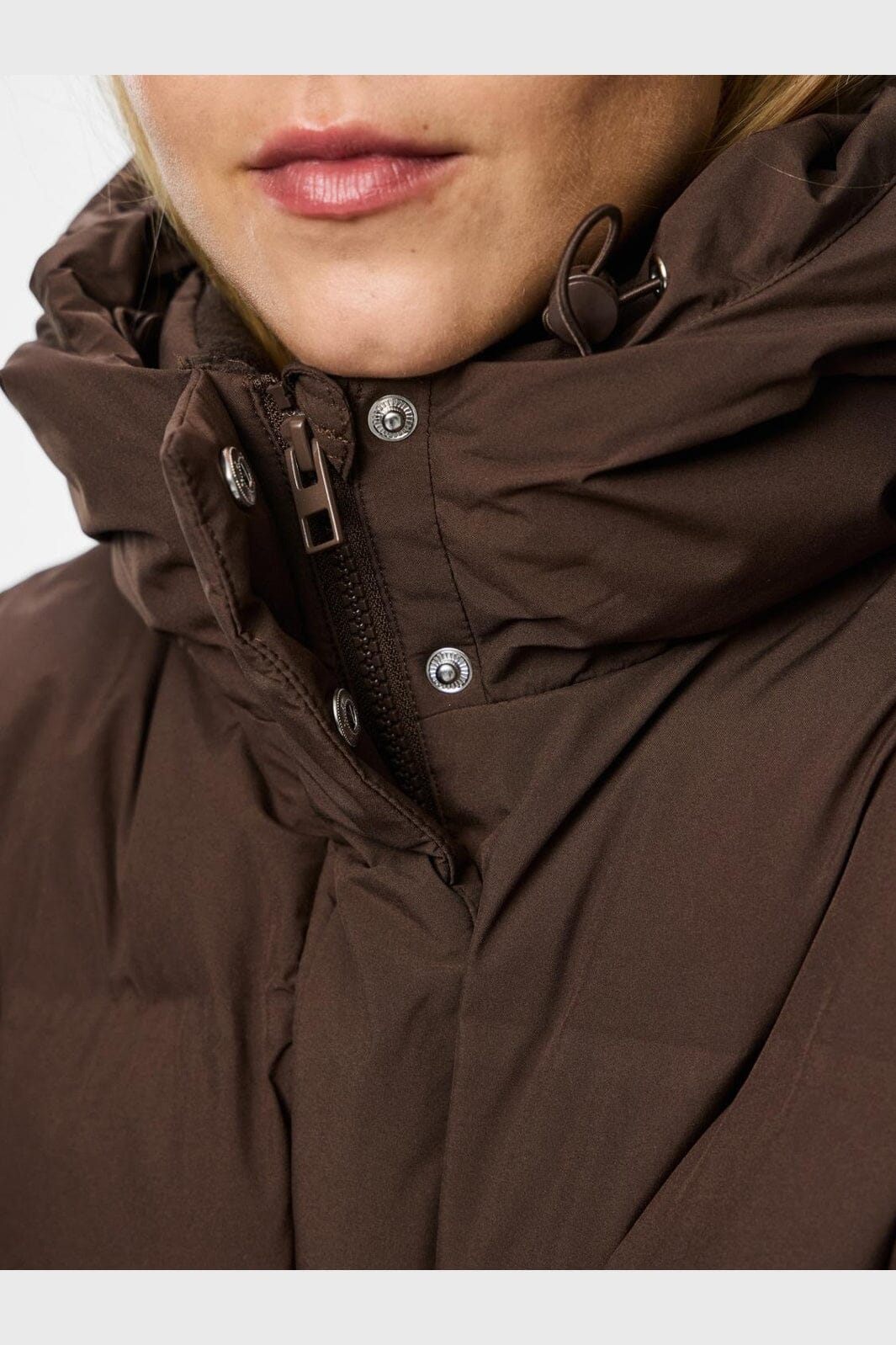 Pieces - Pcnorma Puffer Jacket - 4933948 Hot Fudge