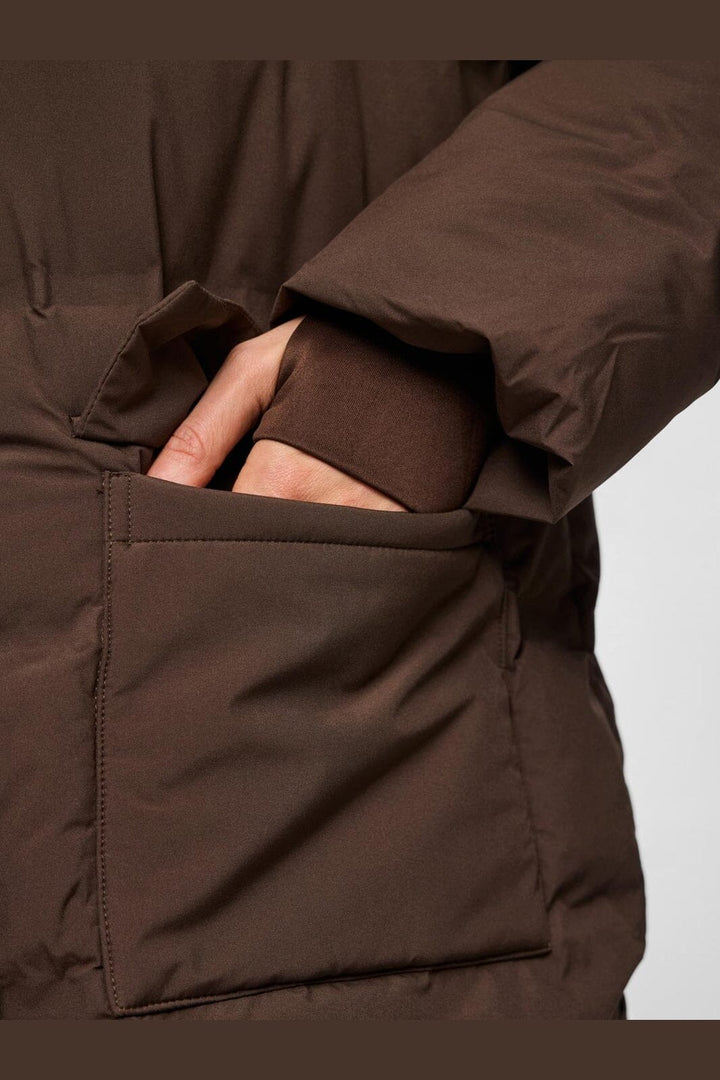 Pieces - Pcnorma Puffer Jacket - 4933948 Hot Fudge