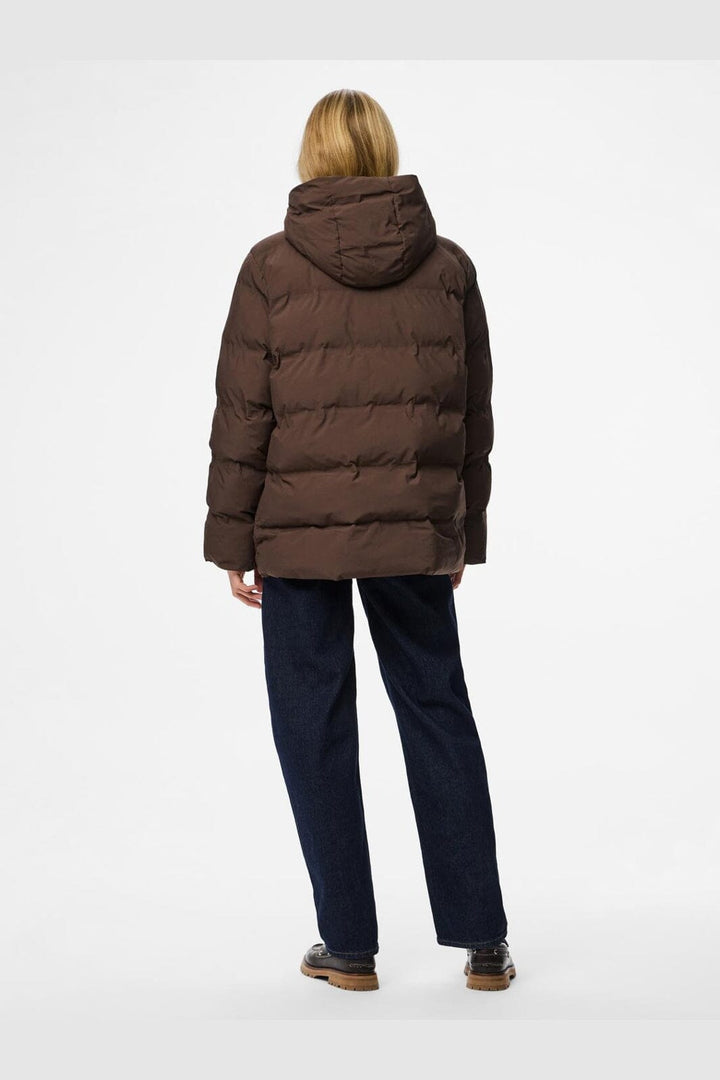 Pieces - Pcnorma Puffer Jacket - 4933948 Hot Fudge