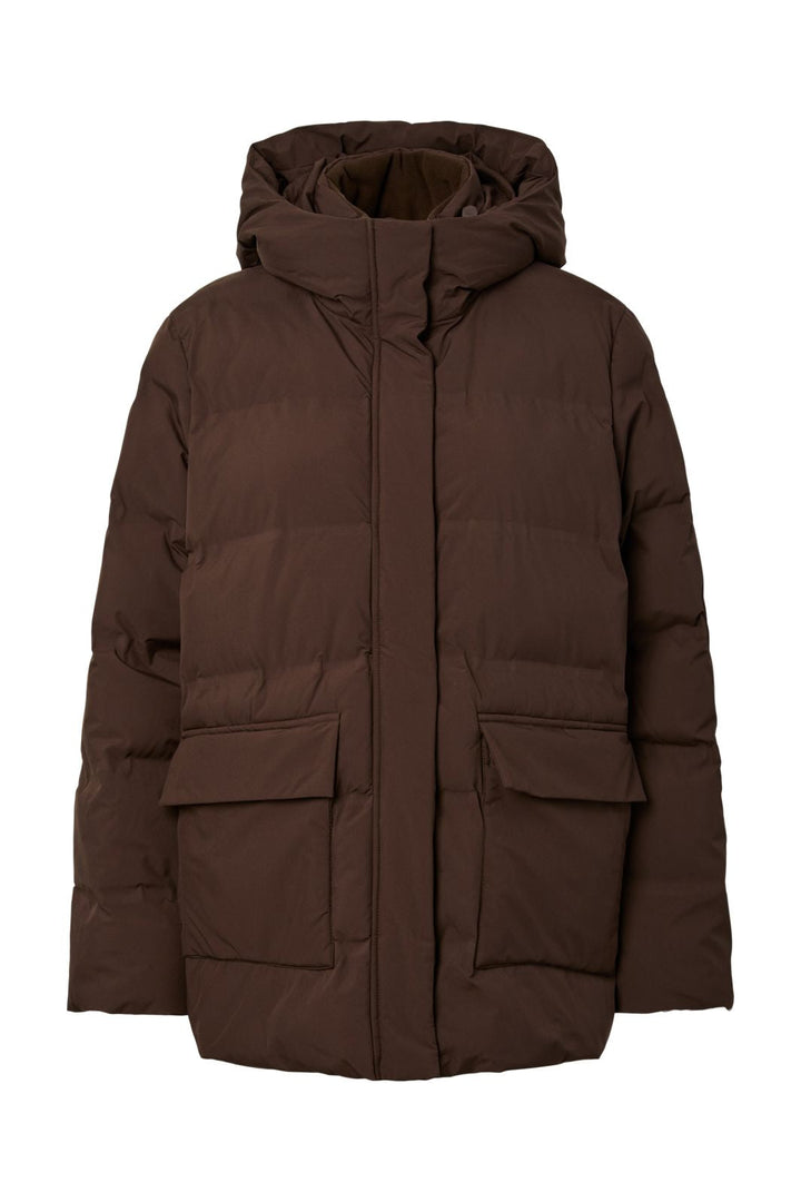 Pieces - Pcnorma Puffer Jacket - 4933948 Hot Fudge