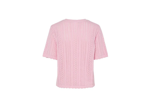 Pieces - Pcnuka Ss O-Neck Knit Cardigan - 4897930 Roseate Spoonbill Cardigans 