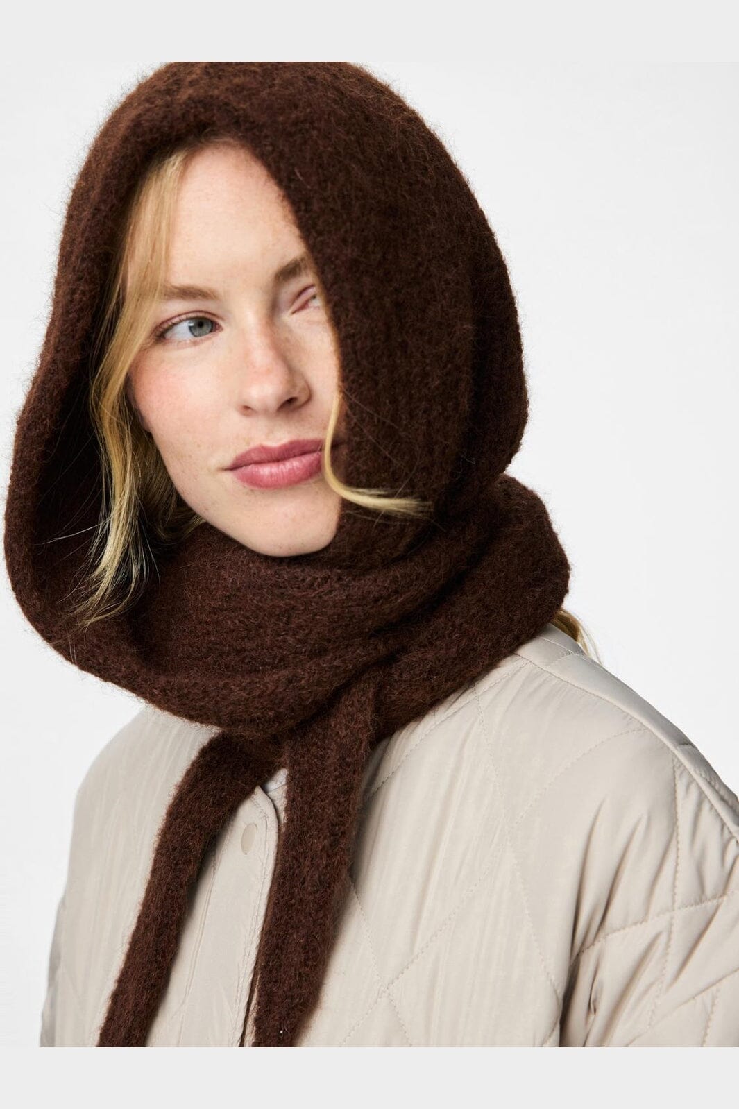 Pieces - Pcrebekka Bonnet - 4903483 Hot Fudge