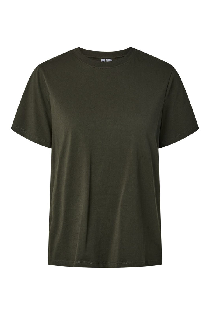 Pieces - Pcria Ss Solid Tee - 4857314 Forest Night