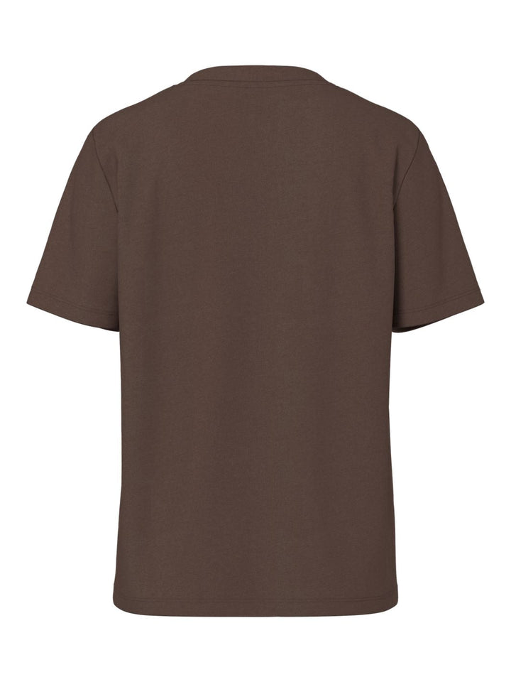 Pieces - Pcria Ss Solid Tee - 4864477 Hot Fudge