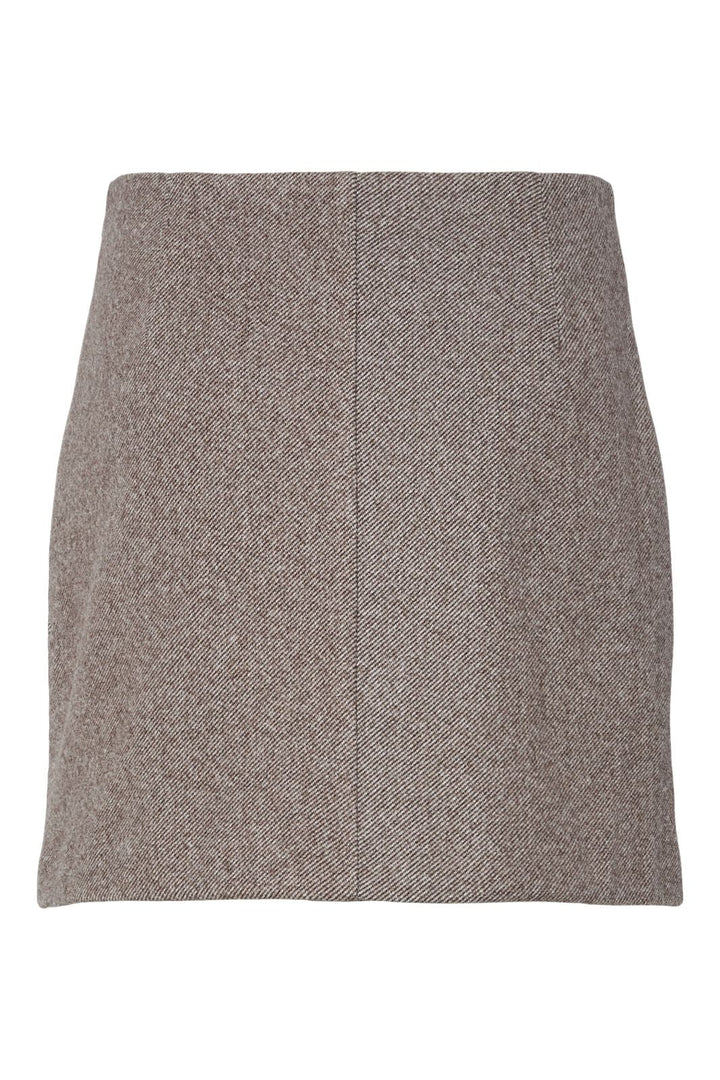Pieces - Pcriley Mini Skirt - 4890068 Hot Fudge Melange