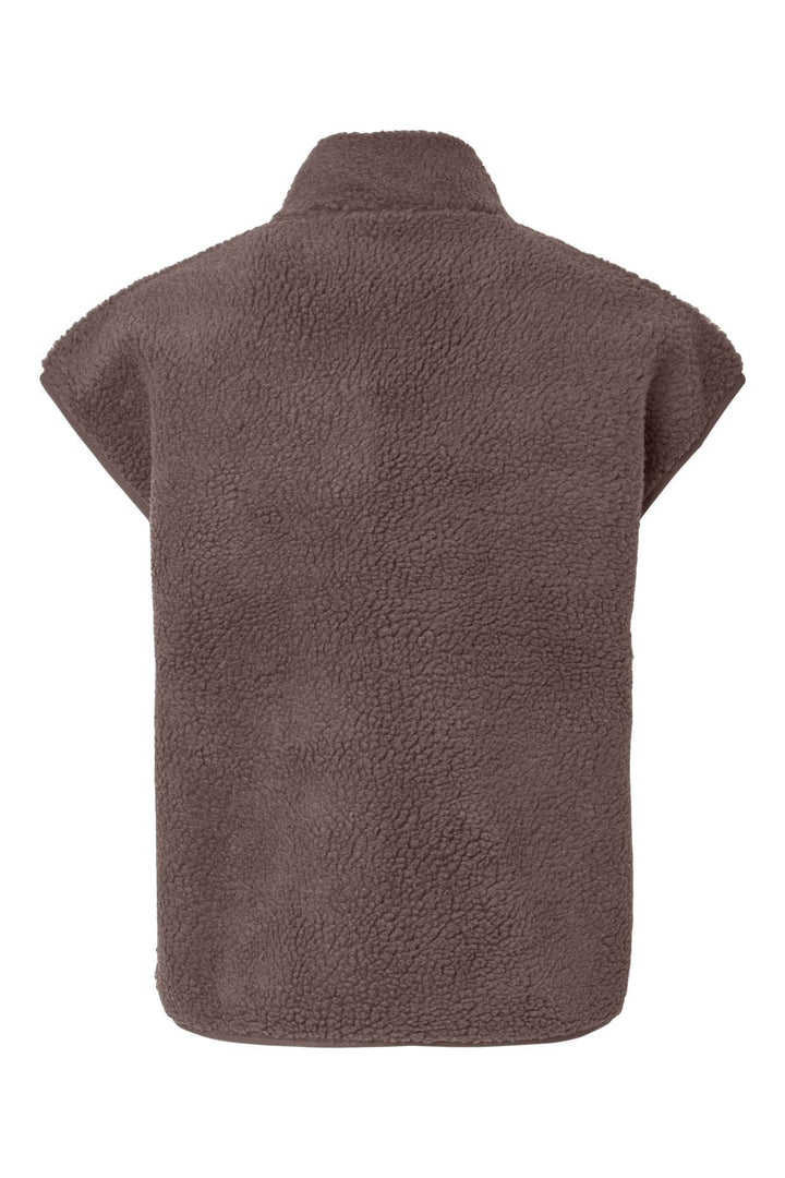 Pieces - Pcsadia Teddy Vest - 4993093 Coffee Quartz