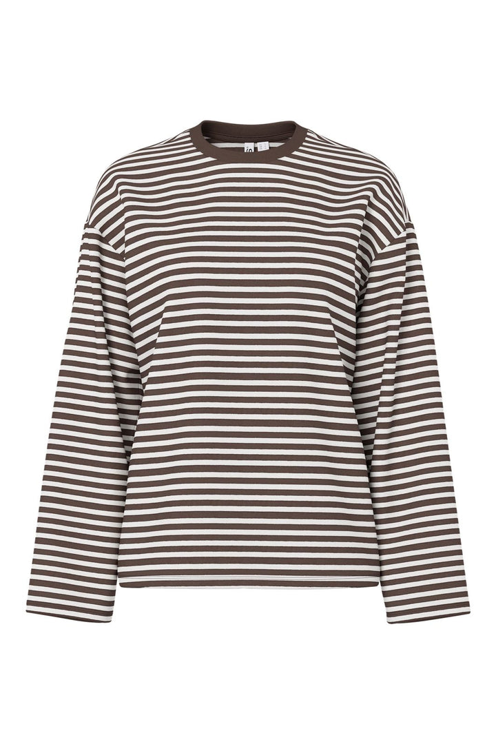 Pieces - Pcsadie Ls Top - 5294472 Hot Fudge Coconut Milk