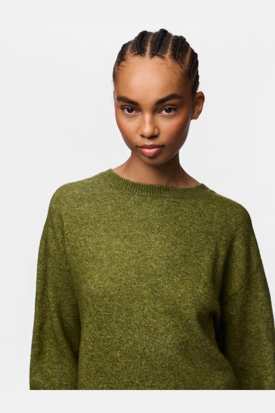 Pieces - Pcsally Rev Frill Cardigan Knit - 5087256 Sphagnum Melange