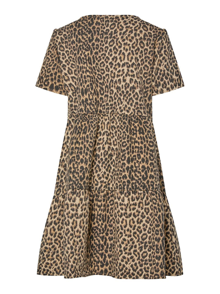 Pieces - Pcsalume Ss Denim Dress - 4771965 White Pepper Leo