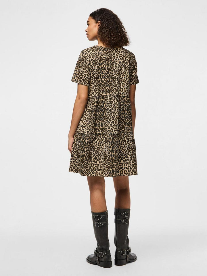 Pieces - Pcsalume Ss Denim Dress - 4771965 White Pepper Leo