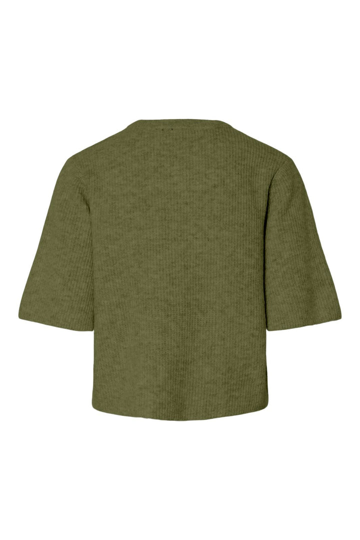 Pieces - Pcsilly Ss O-Neck Knit Cardigan - 4961211 Sphagnum Melange