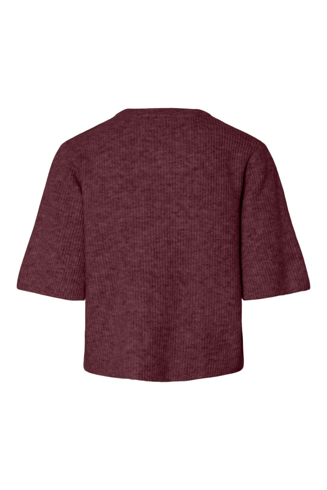 Pieces - Pcsilly Ss O-Neck Knit Cardigan - 4961212 Tawny Port Melange