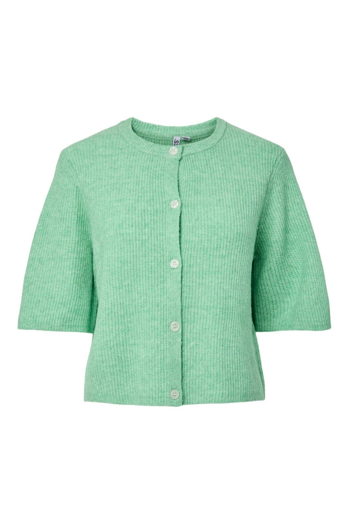 Pieces - Pcsilly Ss O-Neck Knit Cardigan - 4992810 Sprucestone Melange