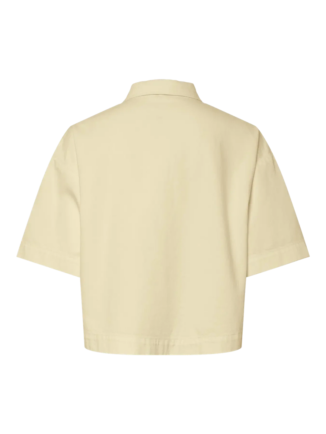 Pieces - Pcsky Ss A-Shape Denim Top - 4992607 French Vanilla Skjorter 