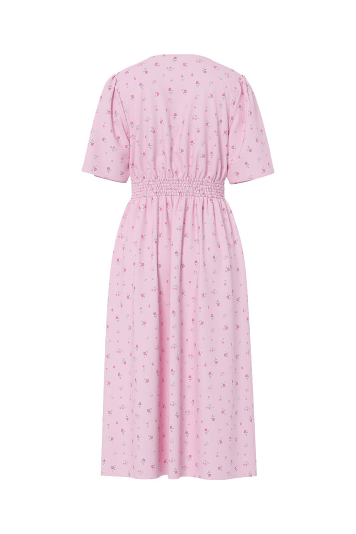 Pieces - Pctala Ss Midi Dress - 4996439 Roseate Spoonbill Flower