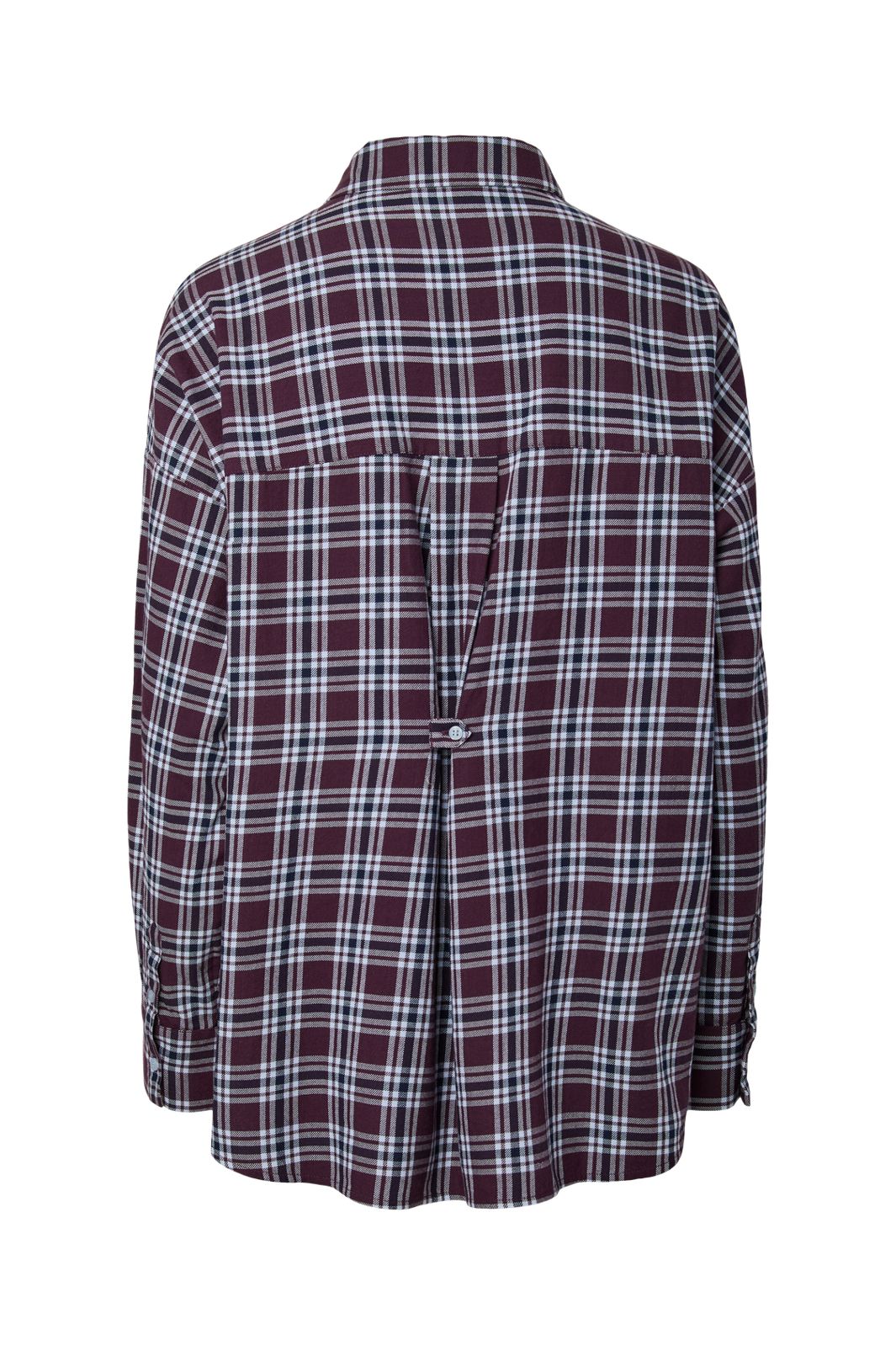 Pieces - Pcviolet Ls Flannel Shirt - 5126244 Plum Perfect Maritime Blue
