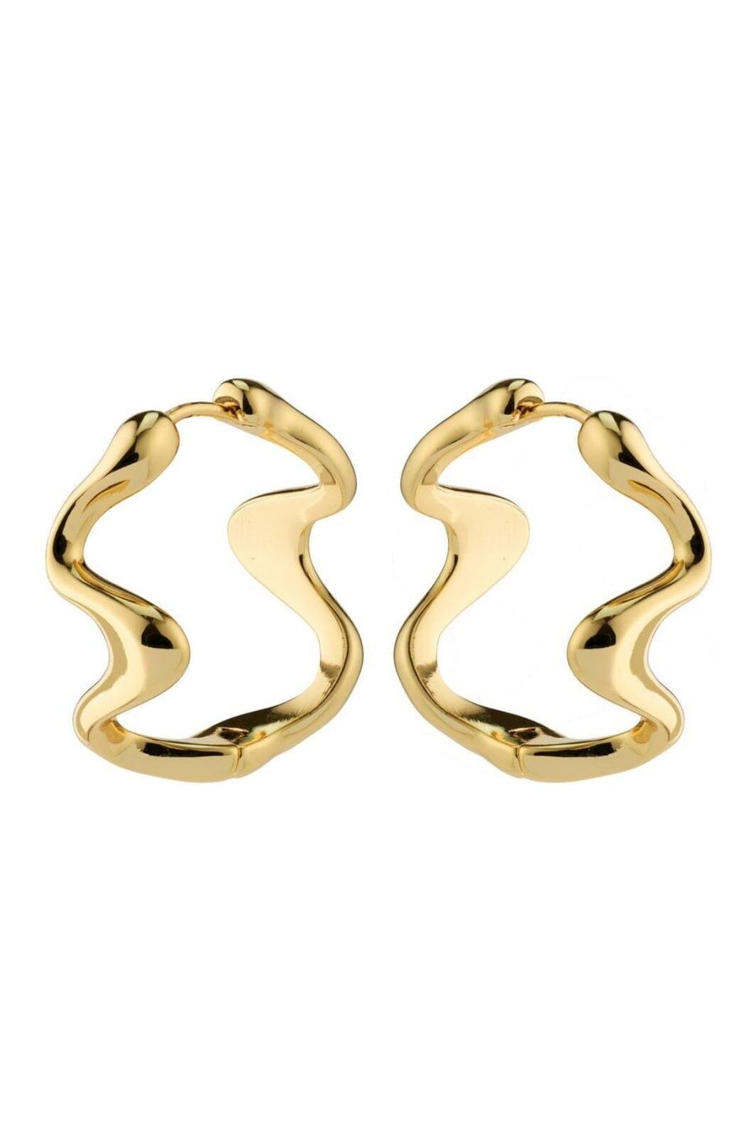 Pilgrim - Moon 102412003 - Gold Plated Øreringe 