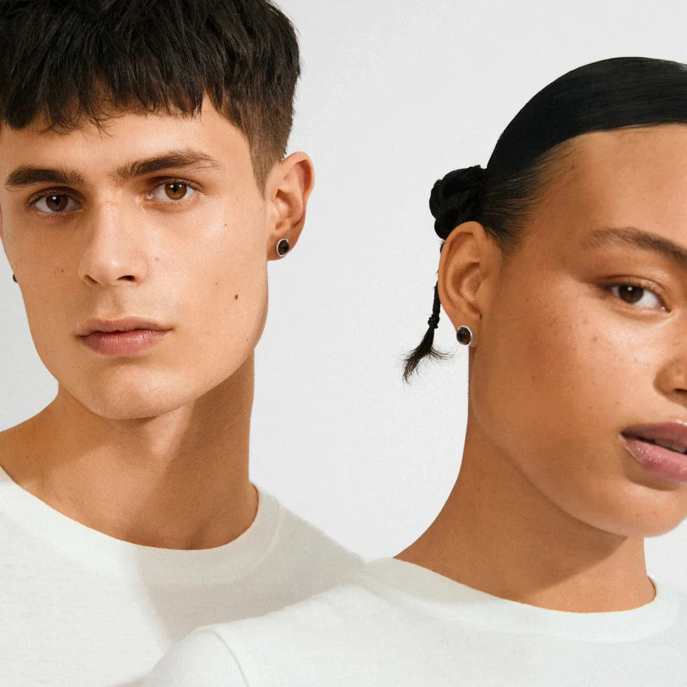 Pilgrim - Sense Earrings Silver-plated/tiger Eye 132546513 - Silver Plated Øreringe 