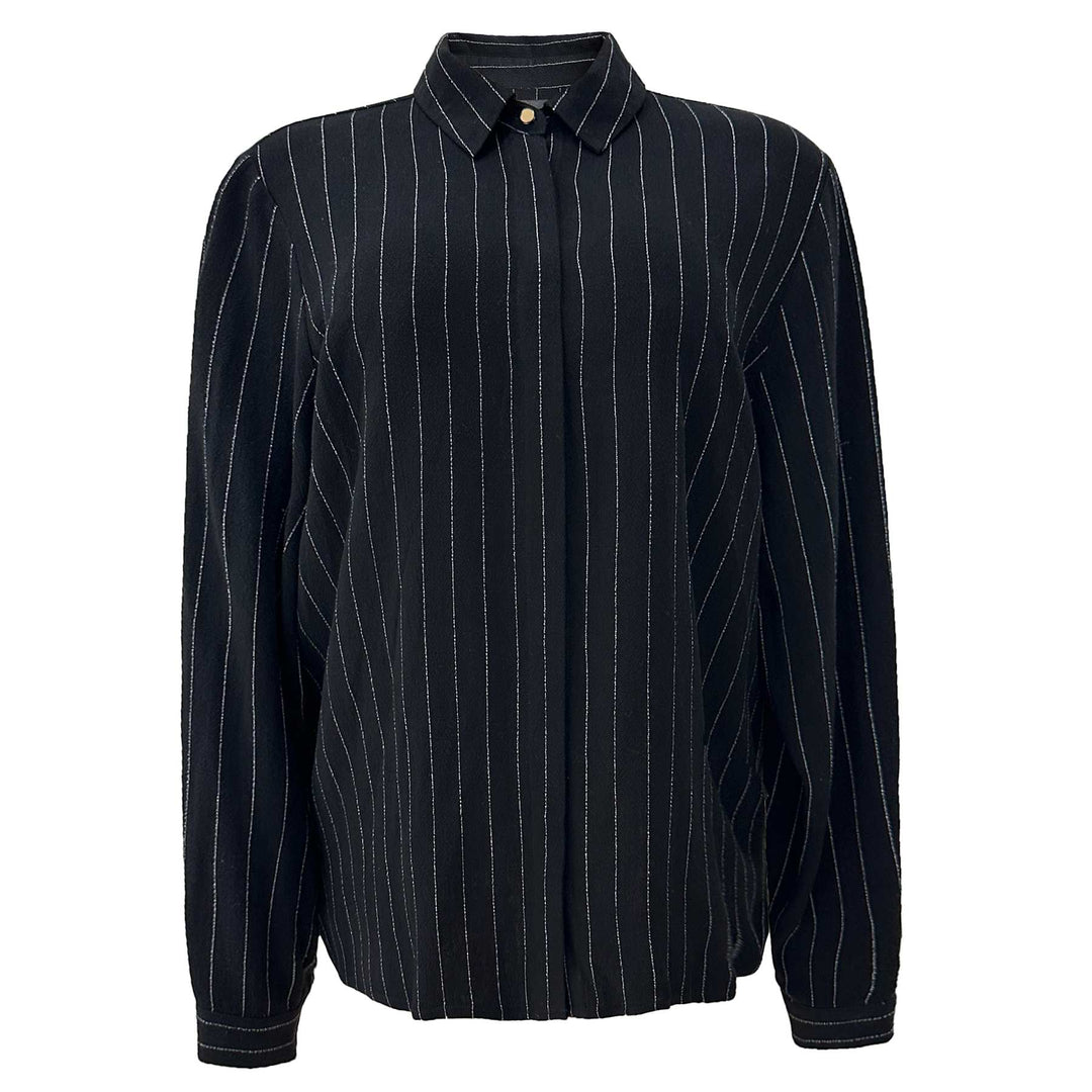 Liberte - Neo Ls Shirt 22255 - Black Pinstripe