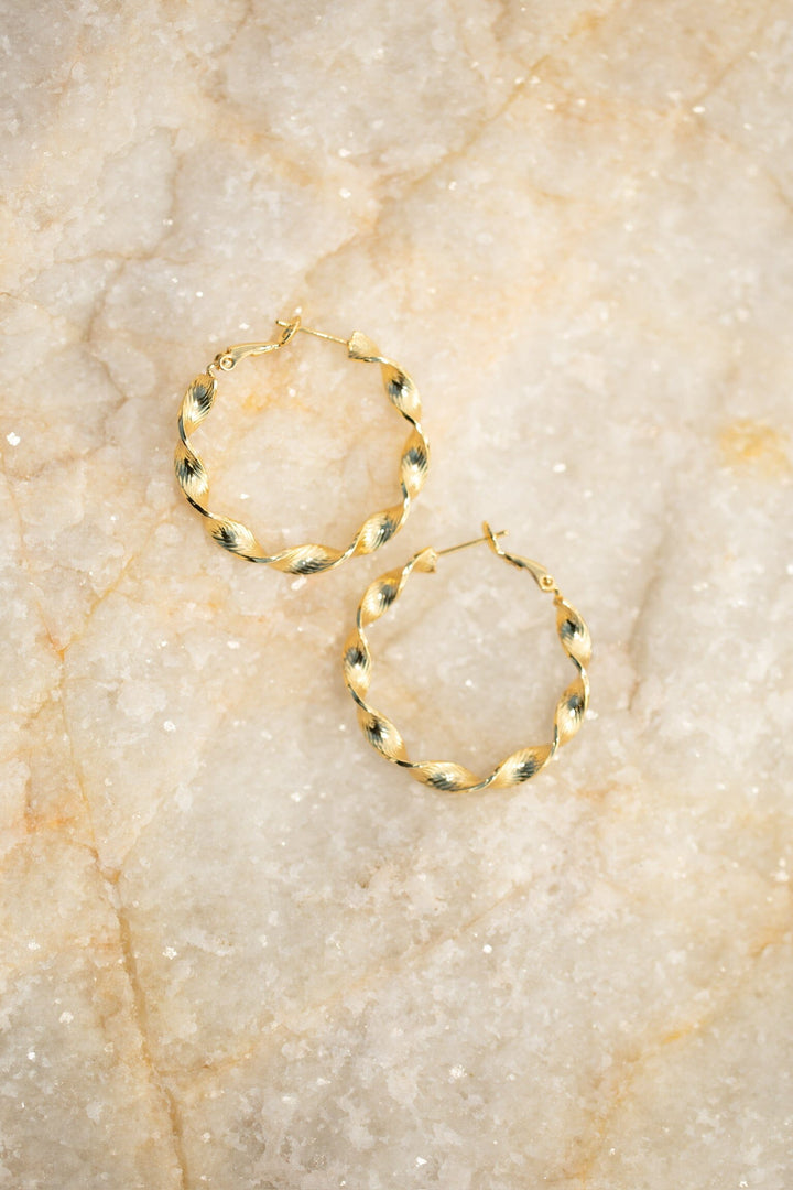 Rooted - Ditte Small Earring - Forgyldt Øreringe 