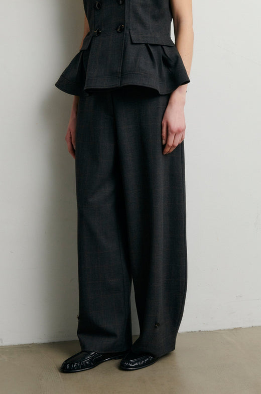 Second Female - Anjou Trousers 60963 - 7003 Dark grey melange Bukser 