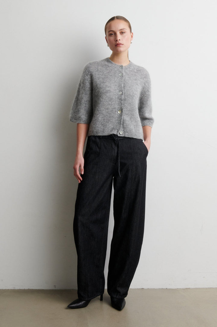 Second Female - Dera Denim Cargo Trousers 61090 - 8001 Black Bukser 