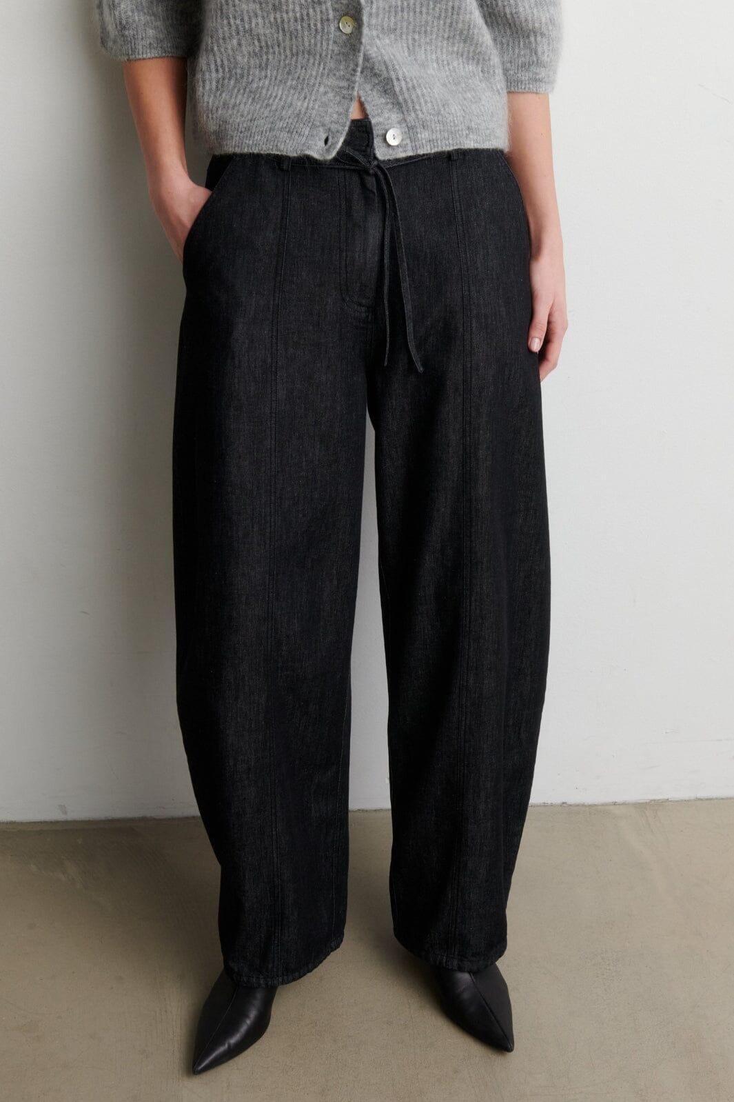 Second Female - Dera Denim Cargo Trousers 61090 - 8001 Black Bukser 