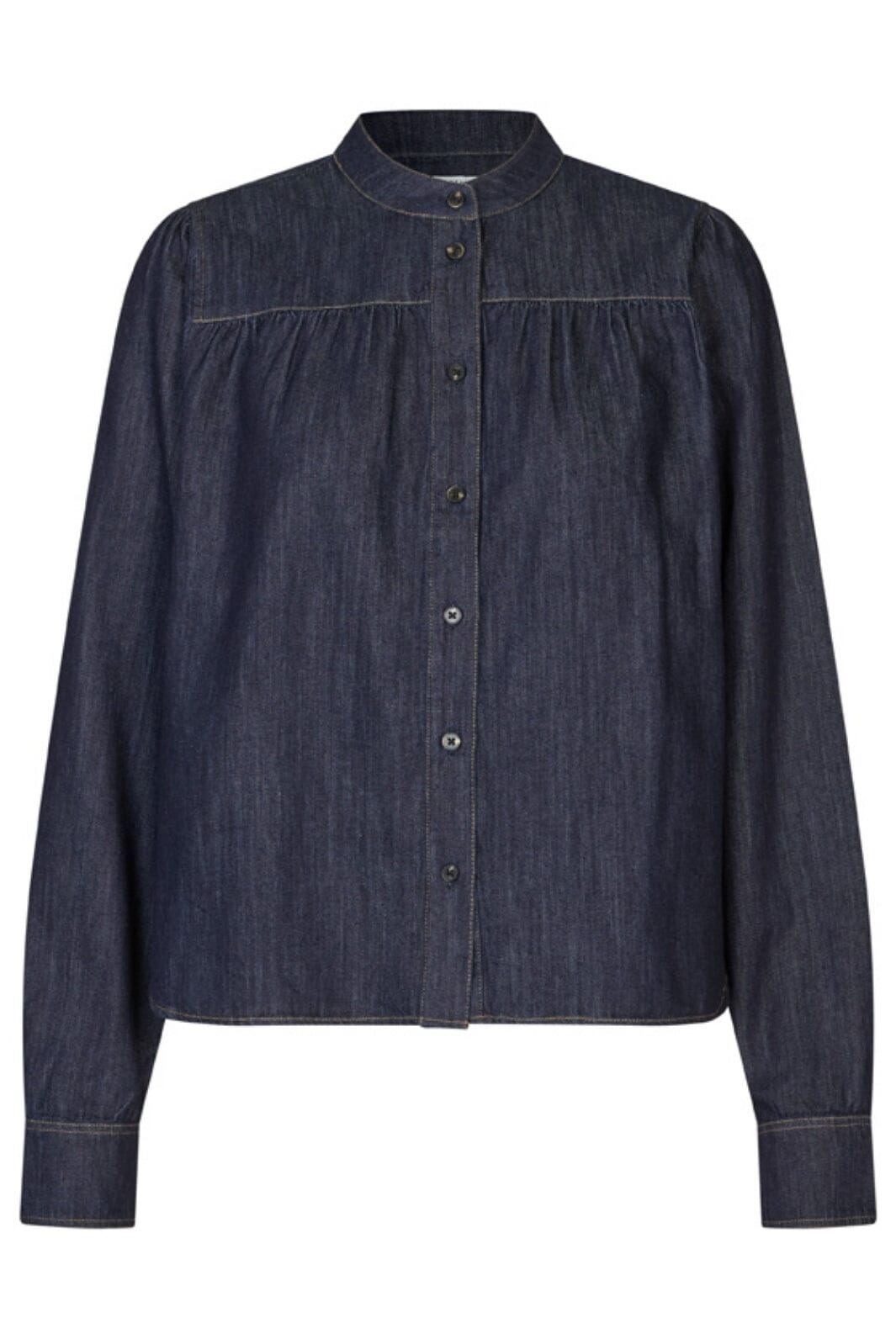 Second Female - Dera Denim Shirt 59989 - 5998 Dark blue denim