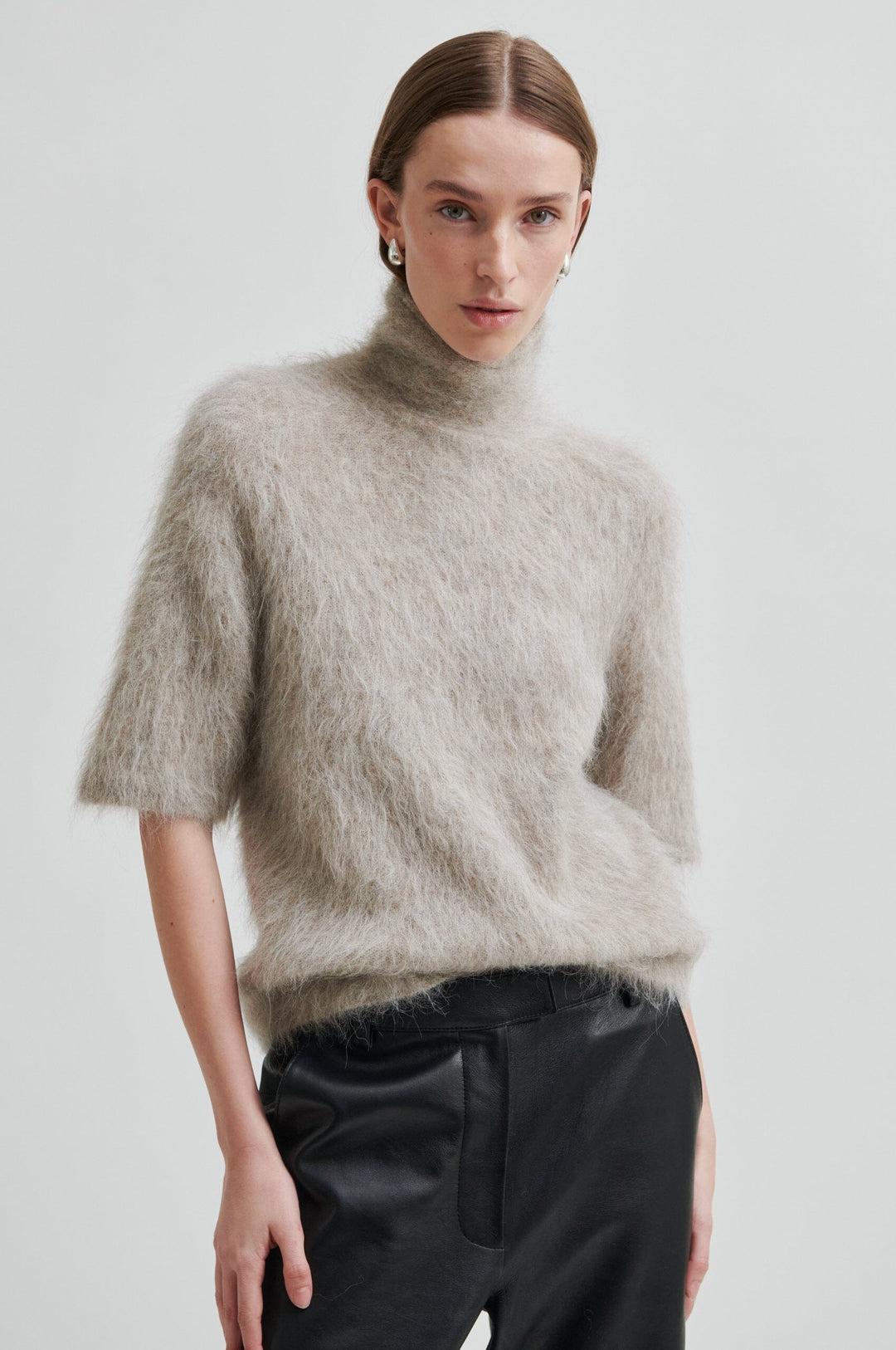 Second Female - Karla Knit SS 59913 - 1043 Pumice Stone Strikbluser 
