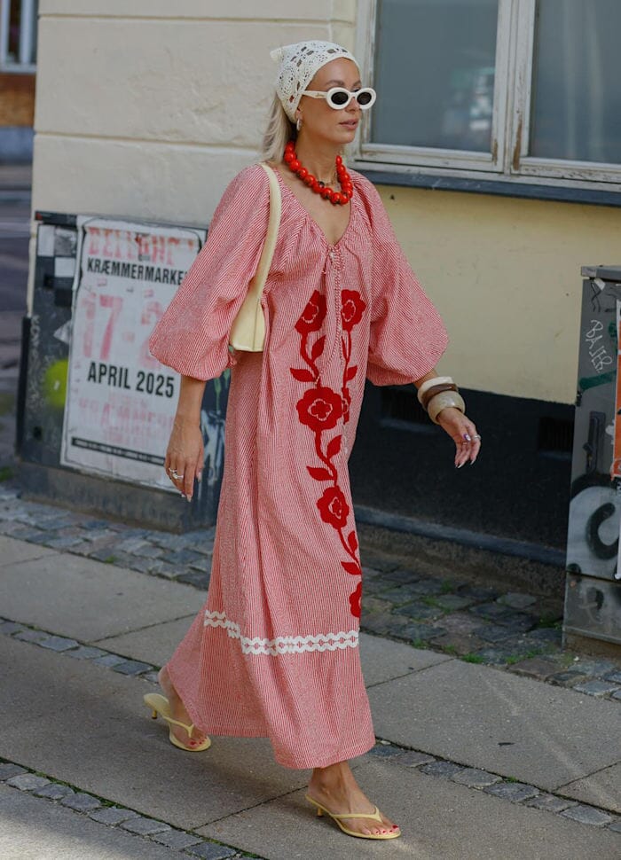Sissel Edelbo - Abelone Dress SE 1794 - Red Flower Kjoler 