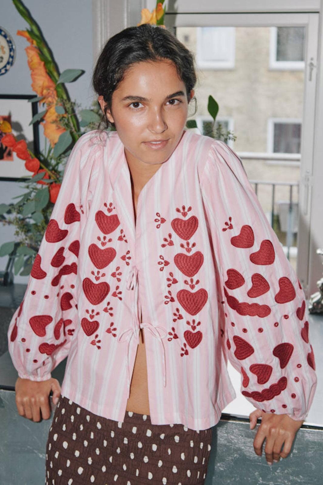 Sissel Edelbo - Elisabeth Top SE 1900 - Rose Stripes Bluser 