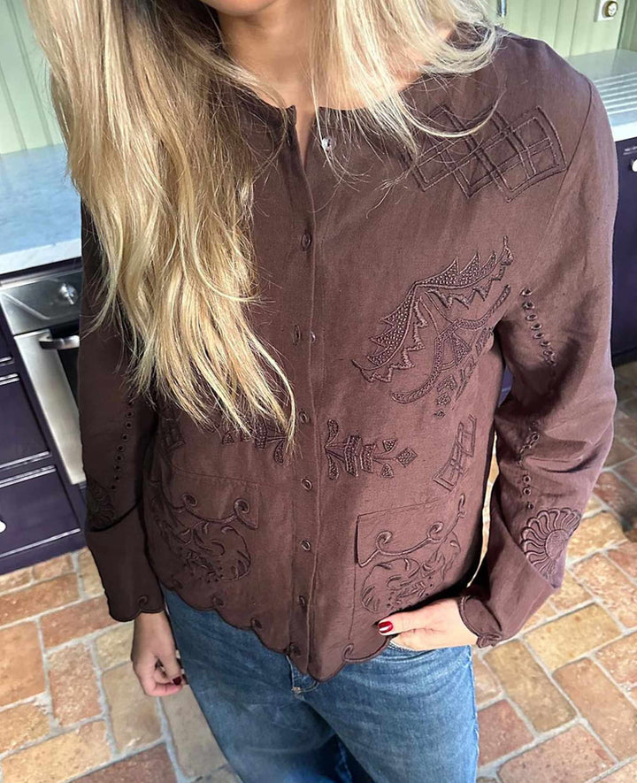 Sissel Edelbo - Ester Shirt Se 2014 - Seal Brown Skjorter 
