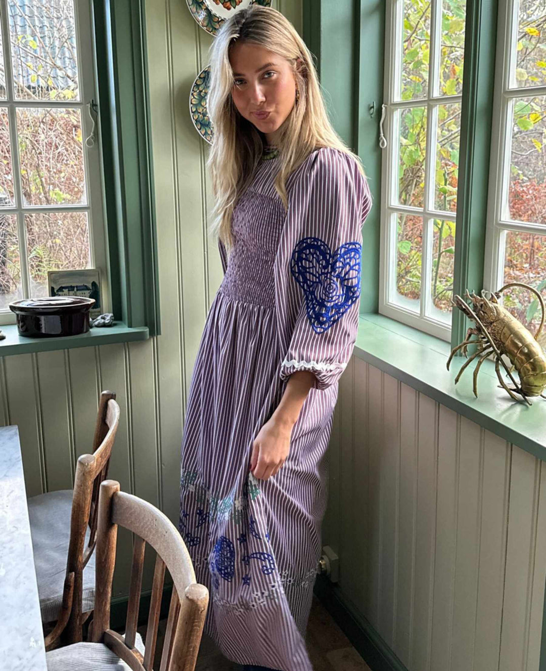 Sissel Edelbo - Ivy Dress Se 2021 - Purple Stripes Kjoler 