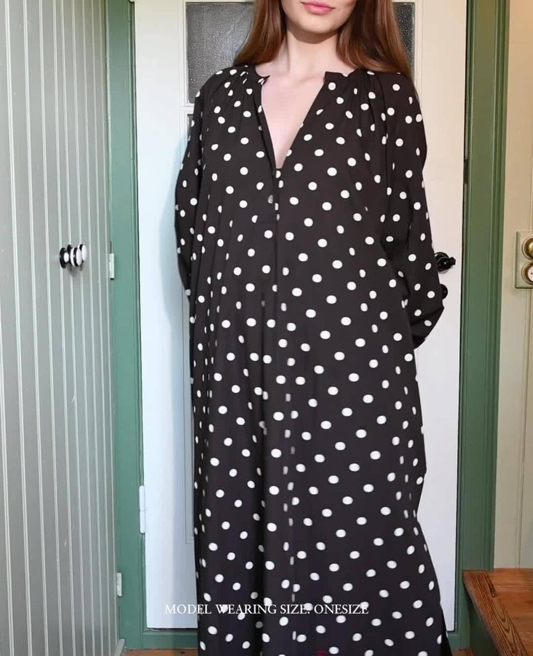 Sissel Edelbo - Lara Dress Se 2077 - Brown Dot Kjoler 