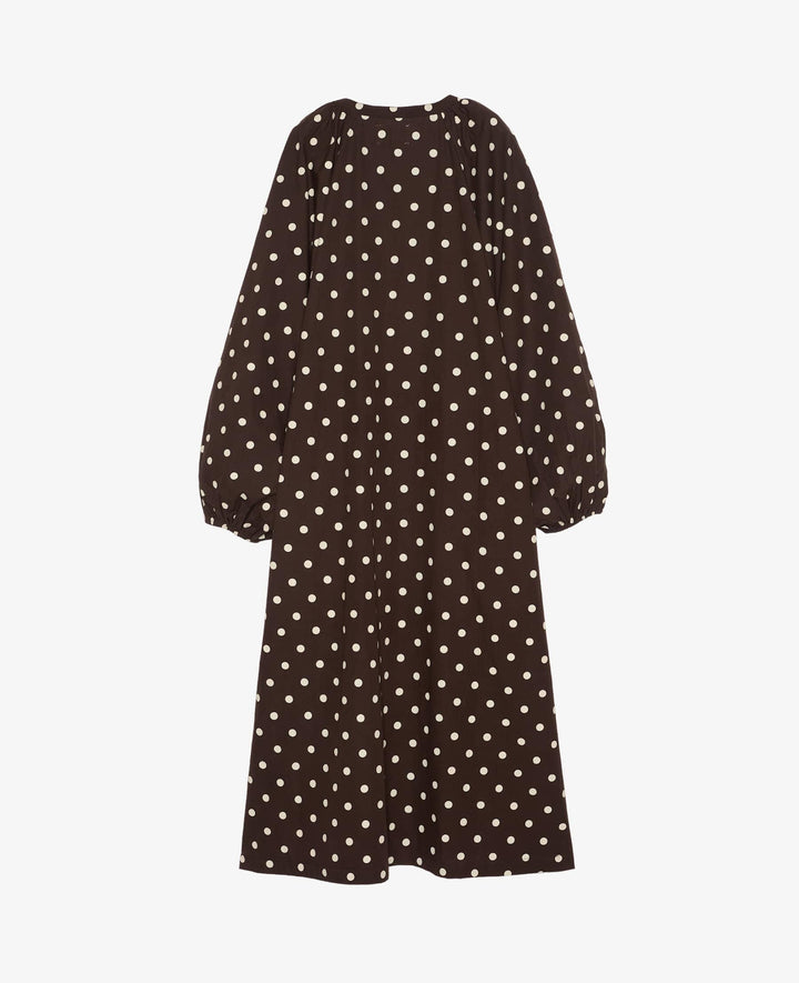 Sissel Edelbo - Lara Dress Se 2077 - Brown Dot Kjoler 