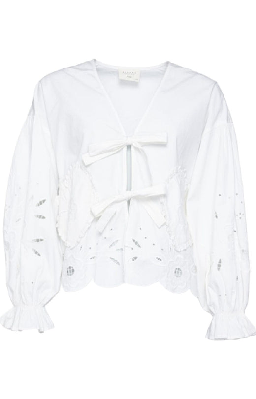 Sissel Edelbo - Maibritt Organic Cotton Top - Ecru. Bluser 