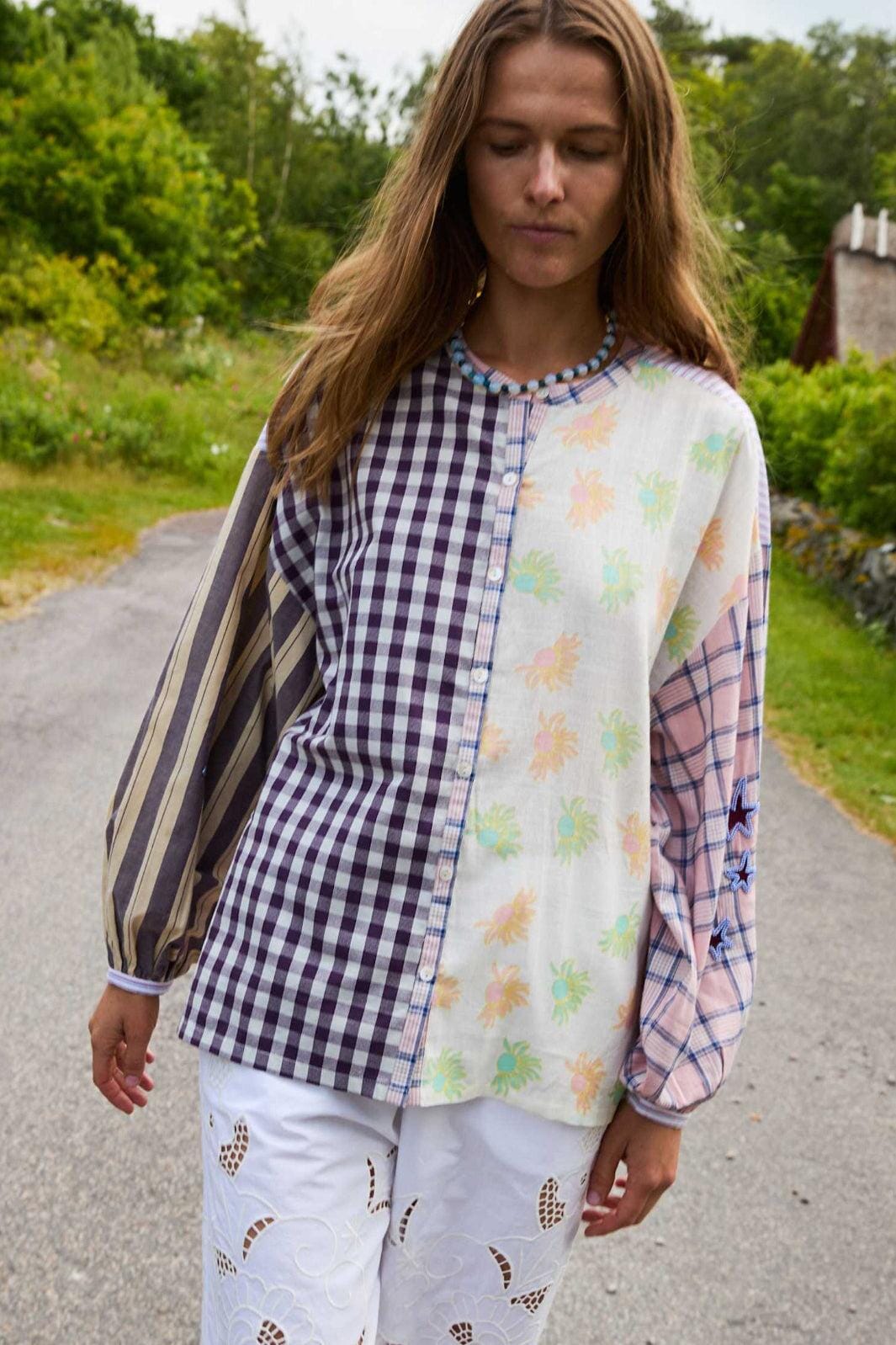 Sissel Edelbo - Paula Shirt SE 1786 - Purple Mix Skjorter 