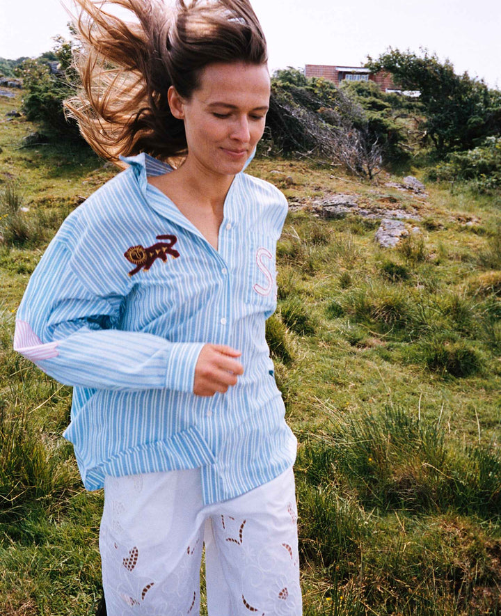 Sissel Edelbo - Pil Shirt SE 1788 - Green Stripes Skjorter 