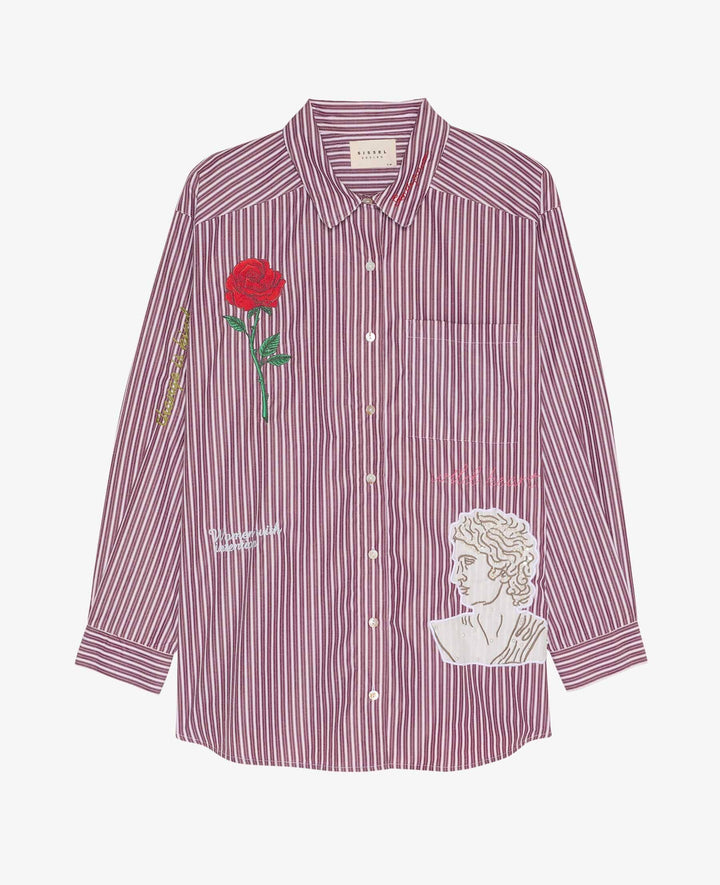 Sissel Edelbo - Pil Shirt SE 2035 - Purple Stripes Skjorter 