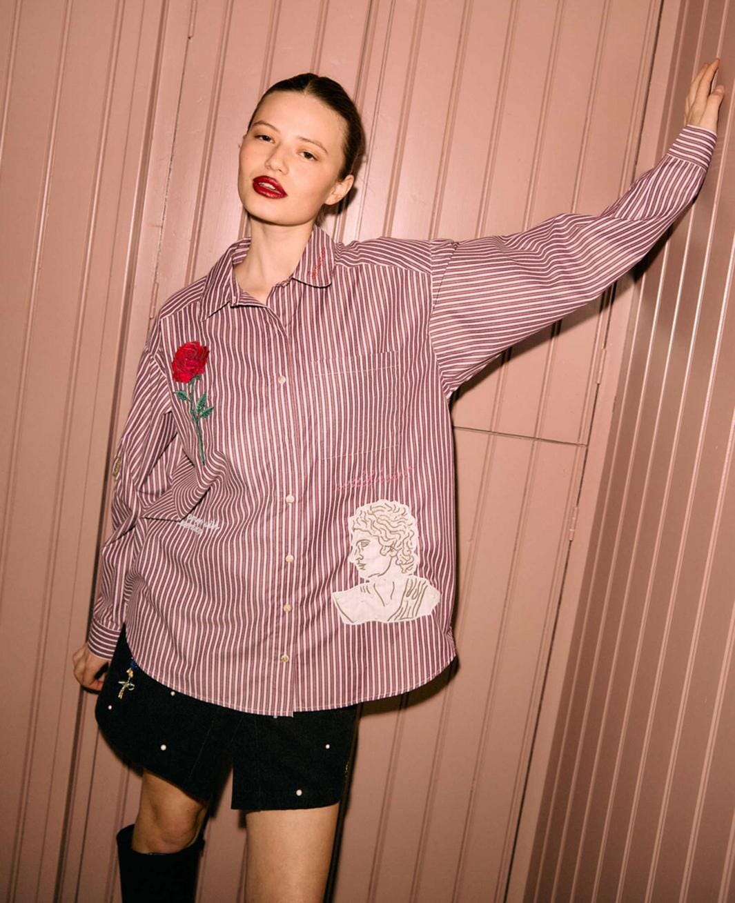 Sissel Edelbo - Pil Shirt SE 2035 - Purple Stripes Skjorter 